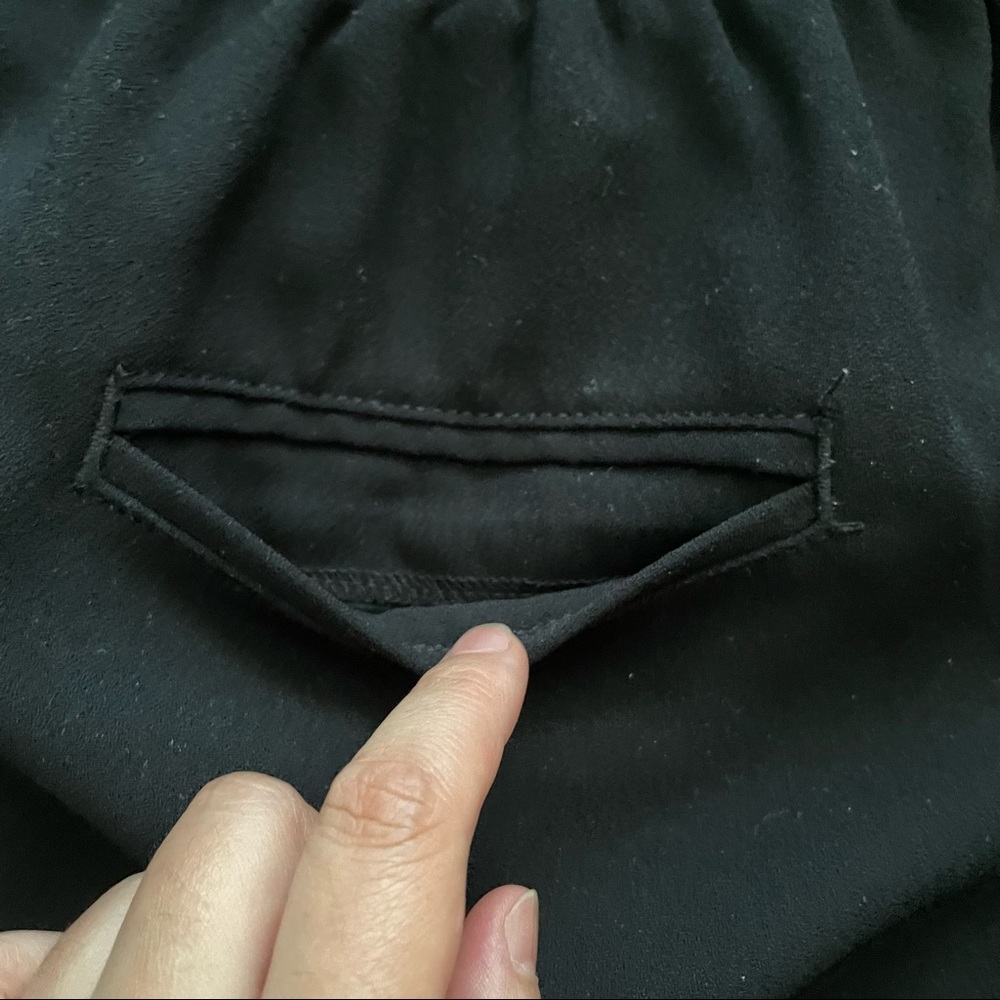 ANTHROPOLOGIE Essentials Pull-on Black High Waisted Pants - Picture 7 of 13